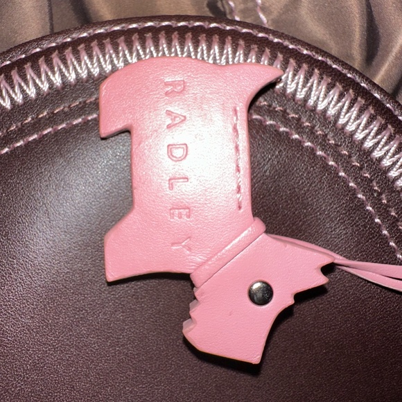 Radley Crossbody Bag Brown and Pink Leather - Picture 3 of 8